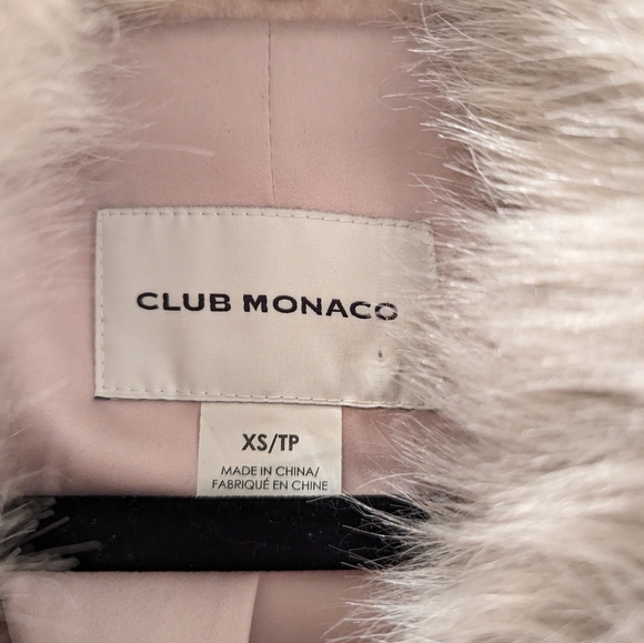 Club Monaco Lenoria Belted Wool Coat with Faux-Fur Collar - Picture 7 of 16